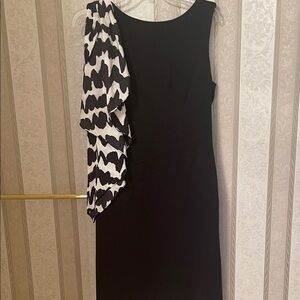 Fabulous Tahari 
Black dressy sheath with gorgeous black and white scarf